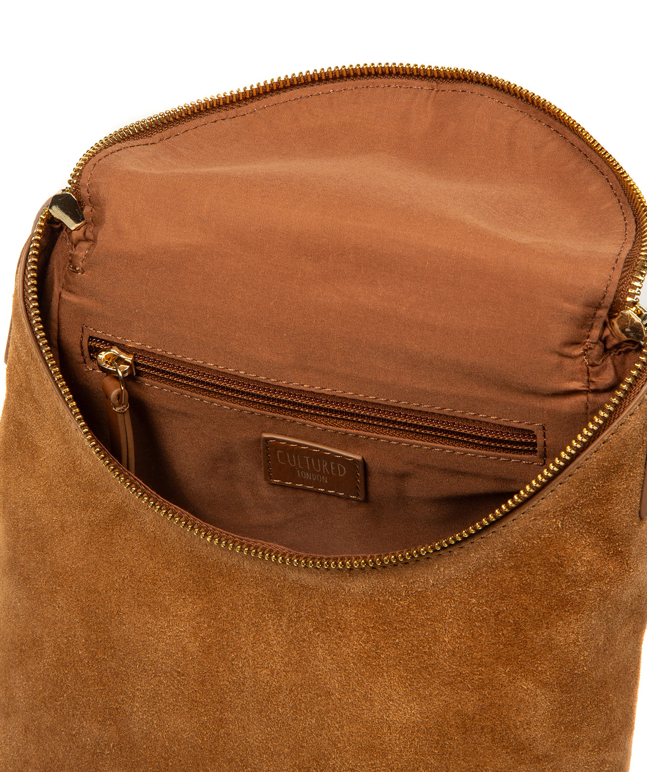 Side profile showing bag depth and construction