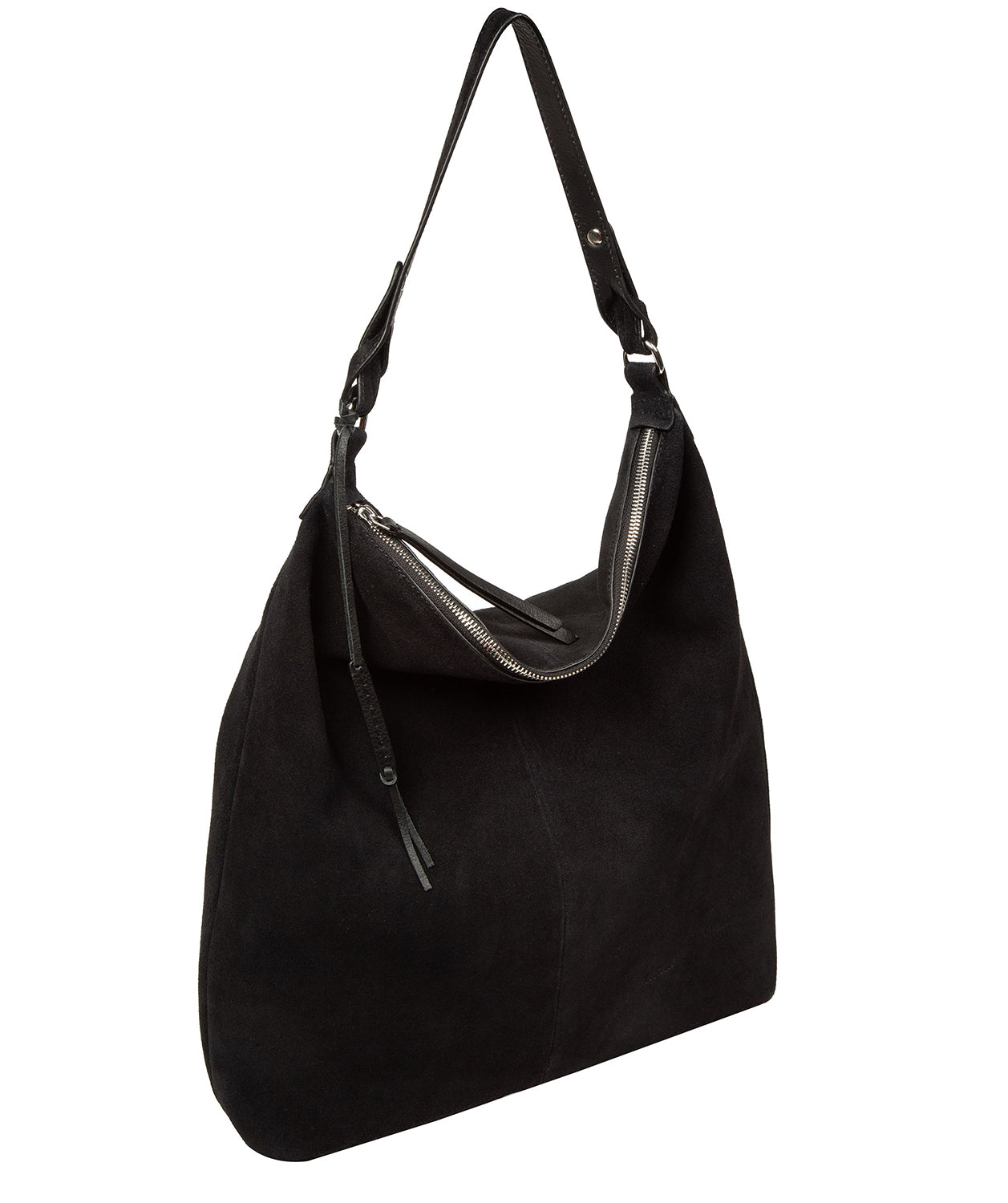 Decorative hanging charm detail on tote bag