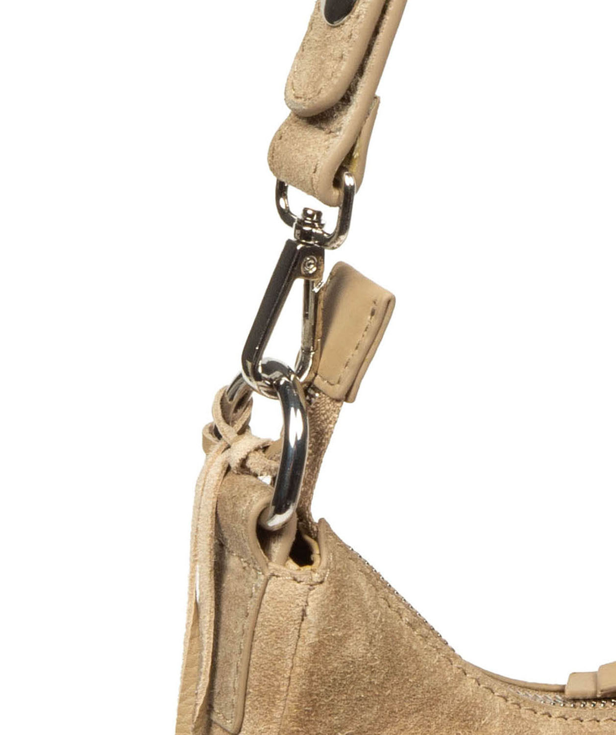 'Alondra' Beige Suede Evening and Clutch Bag
