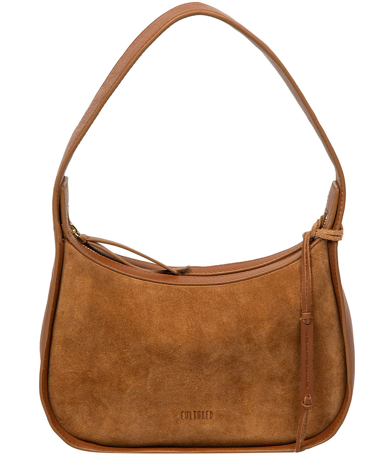 Ciara grab bag side profile with leather trim