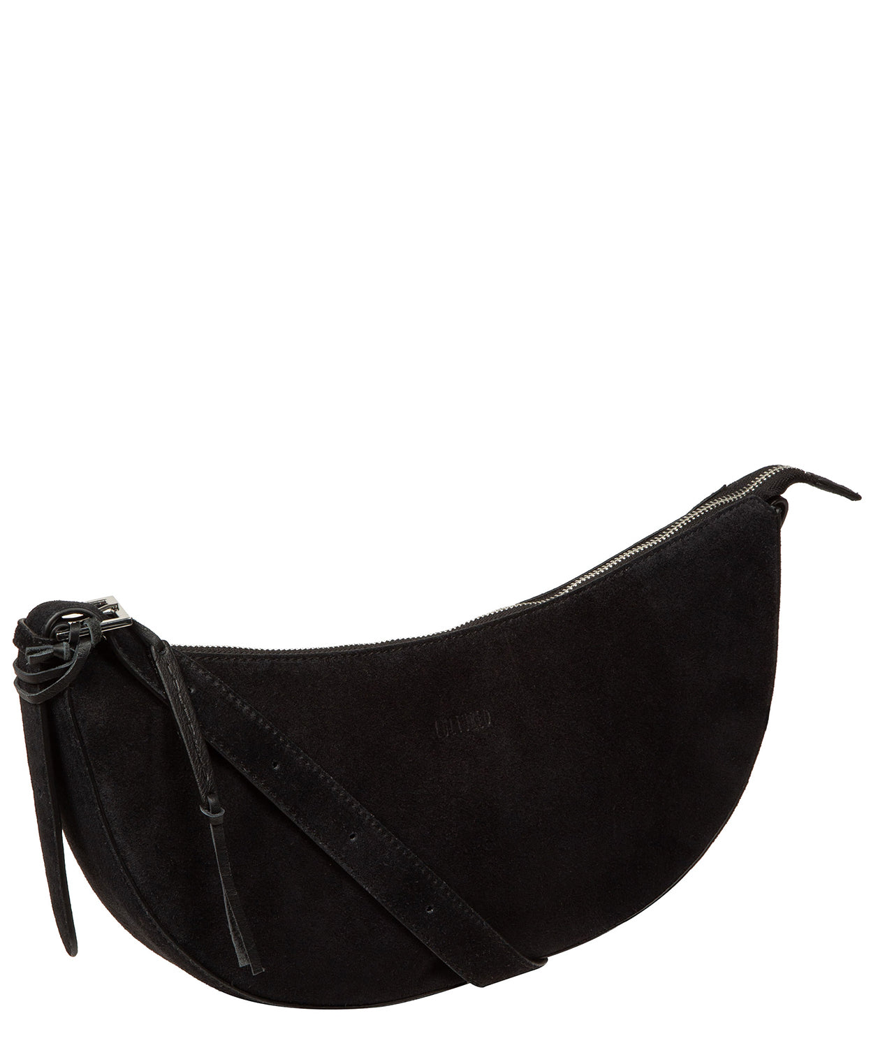 'Carine' Black Suede Cross Body Bag