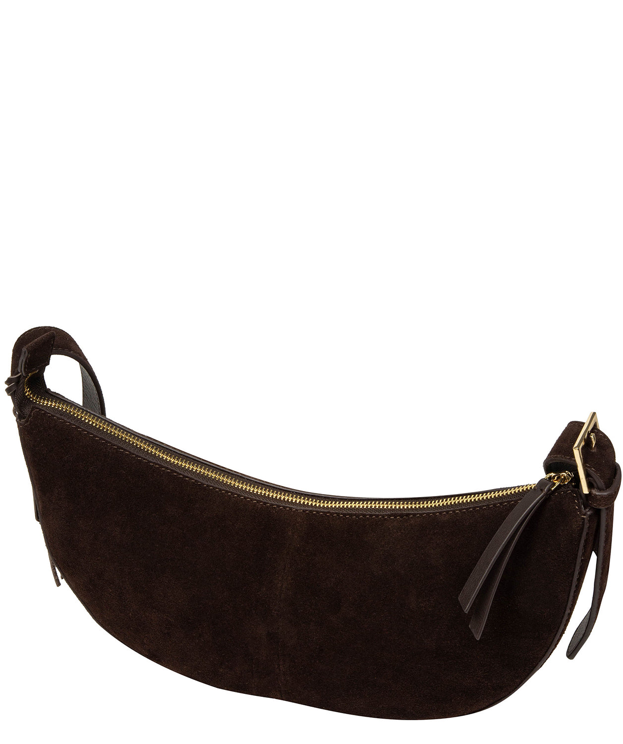 'Carine' Cocoa Suede Cross Body Bag