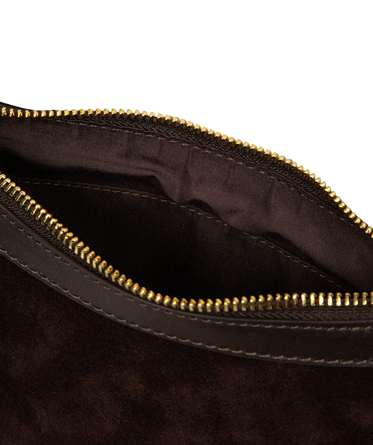 'Carine' Cocoa Suede Cross Body Bag