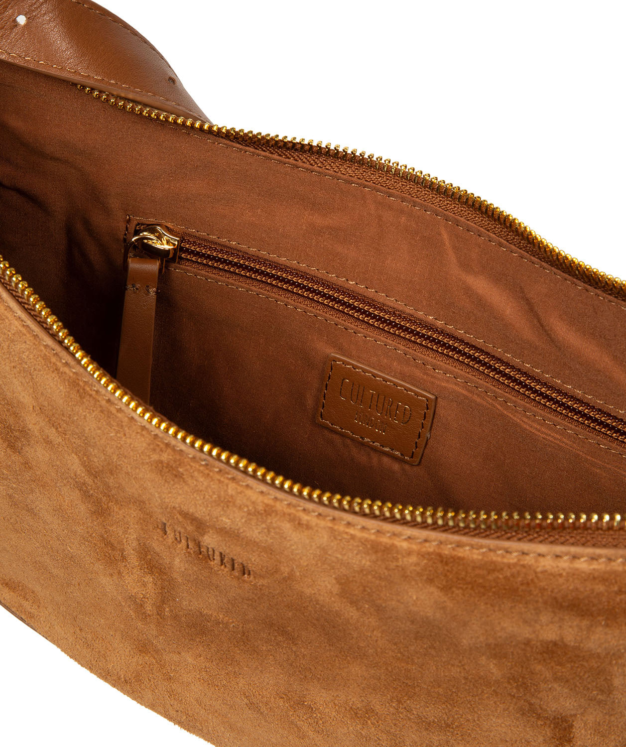 'Carine' Tan Suede Cross Body Bag
