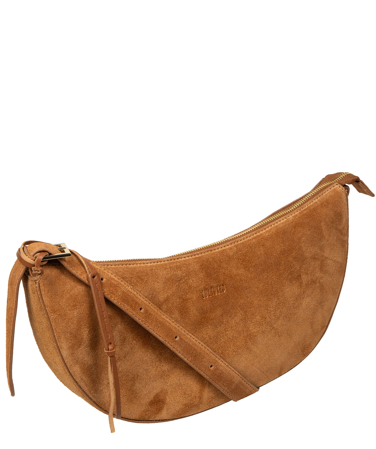 'Carine' Tan Suede Cross Body Bag
