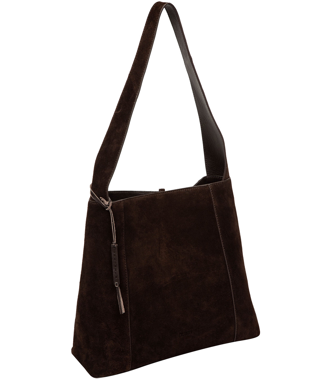 'Anitta' Cocoa Suede Shoulder Bag