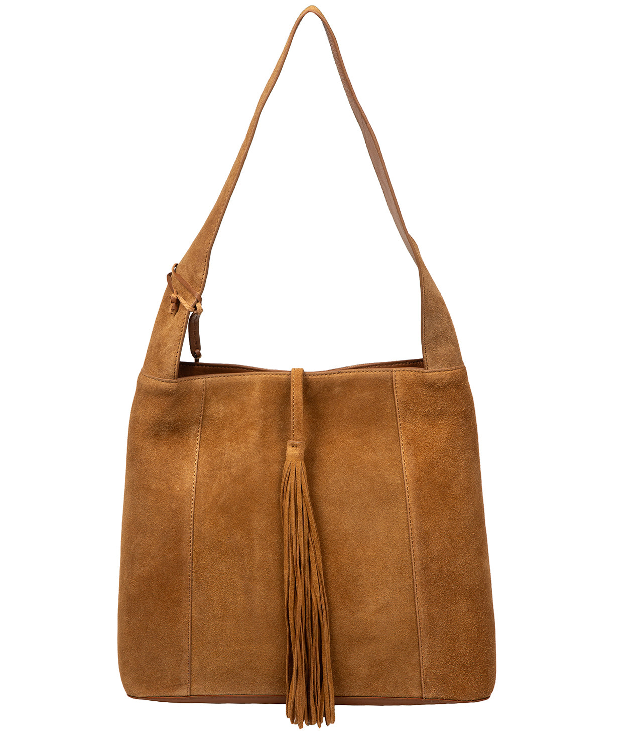 'Anitta' Tan Suede Shoulder Bag