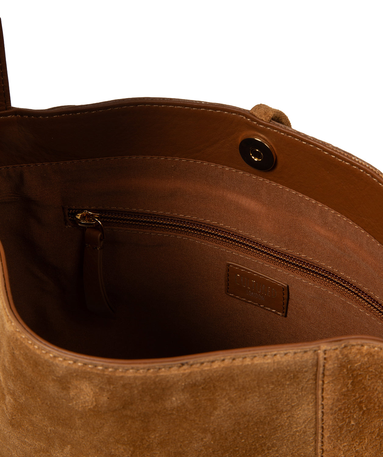 'Anitta' Tan Suede Shoulder Bag