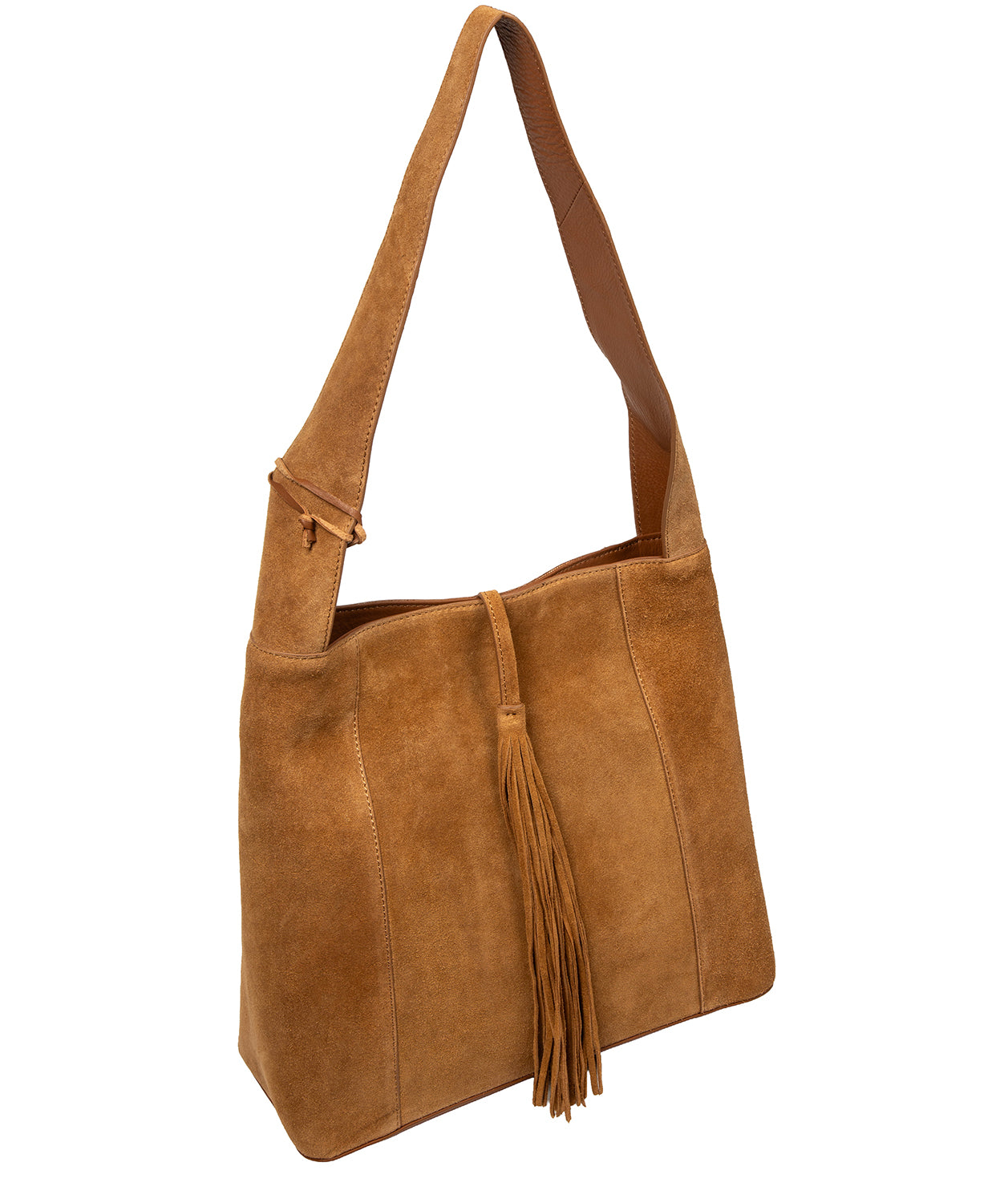 'Anitta' Tan Suede Shoulder Bag