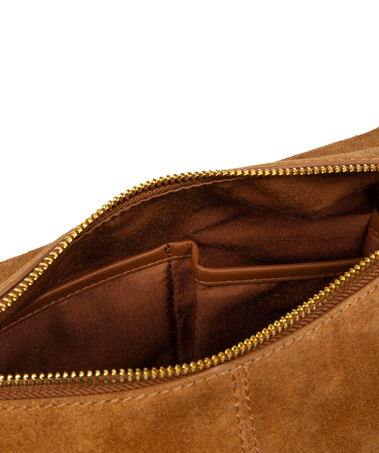 'Camille' Tan Suede Shoulder Bag