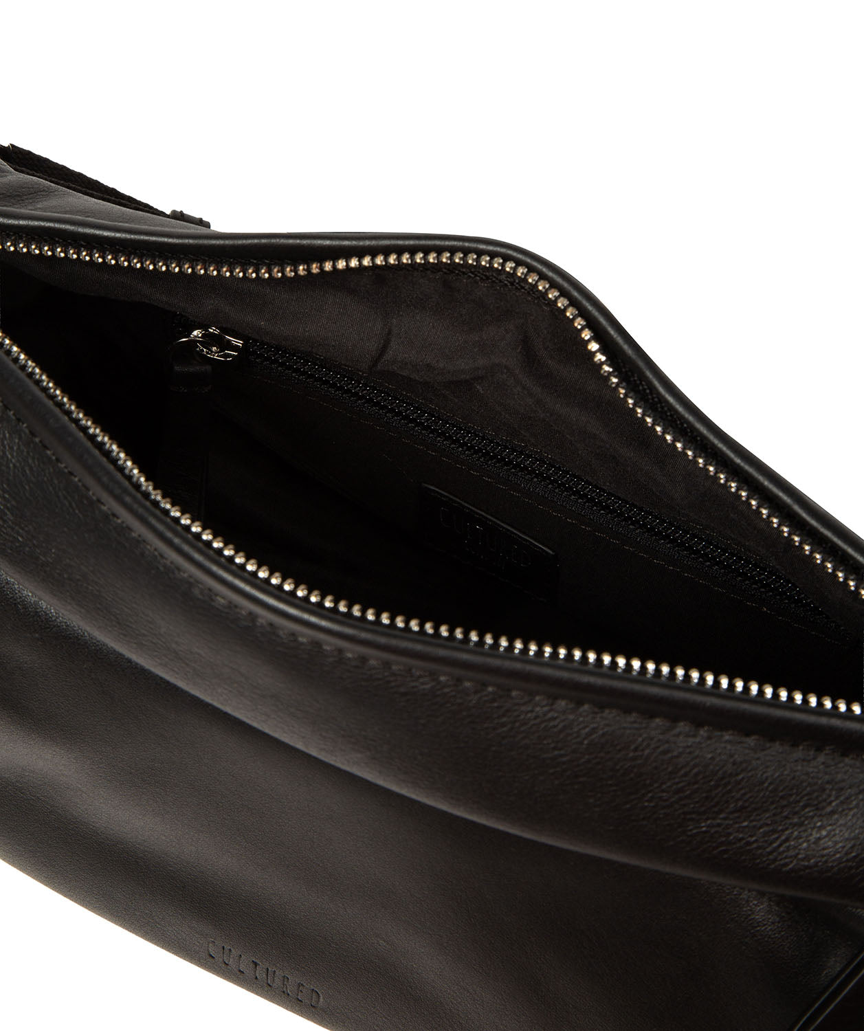 gold-coloured metal zips and hardware detail