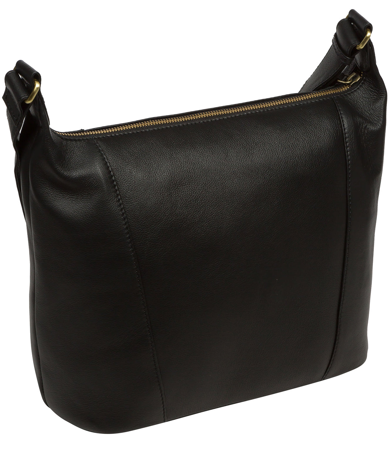 Cultured London Soho Collection Bags: 'Talisha' Black Leather Shoulder Bag