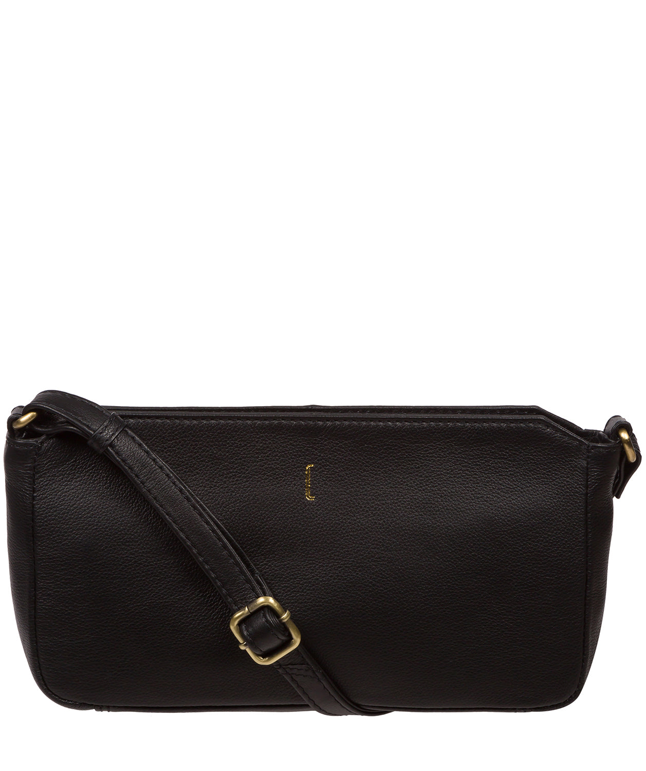 'Christina' Black Leather Cross Body Bag