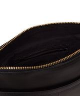 Pure Luxuries London #product-type#: 'Janelle' Black Leather Cross Body Bag