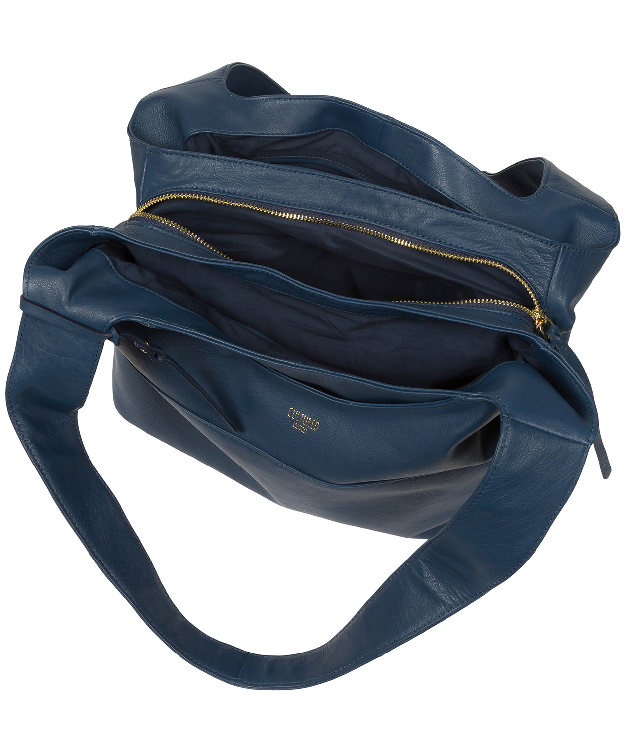 Cultured London Eco Collection Bags: 'Boston' Denim Leather Shoulder Bag