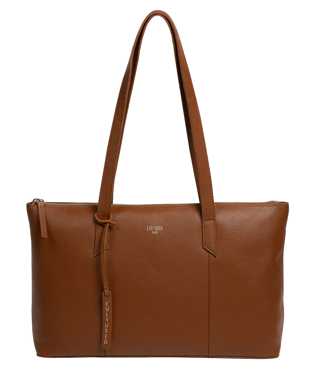 'Marlowe' Tan Leather Tote Bag