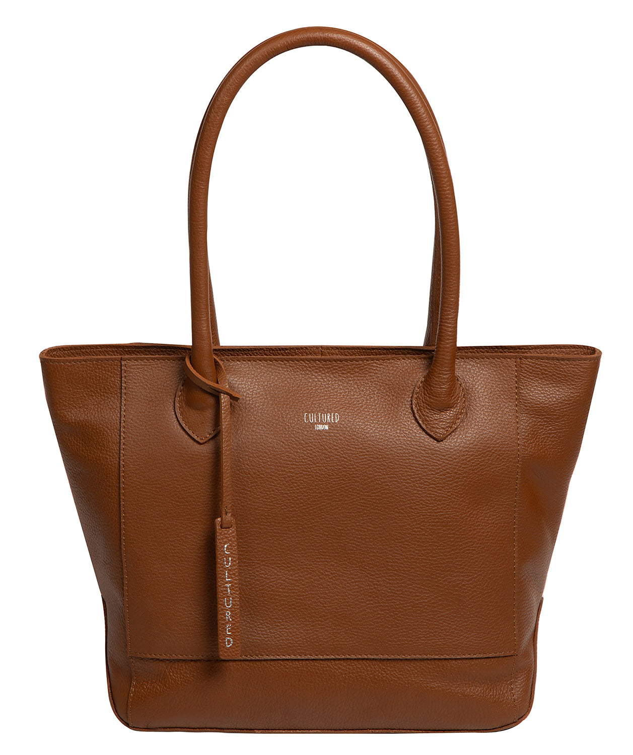 'Sabine' Tan Leather Tote Bag