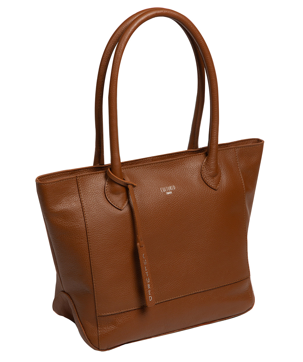 'Sabine' Tan Leather Tote Bag