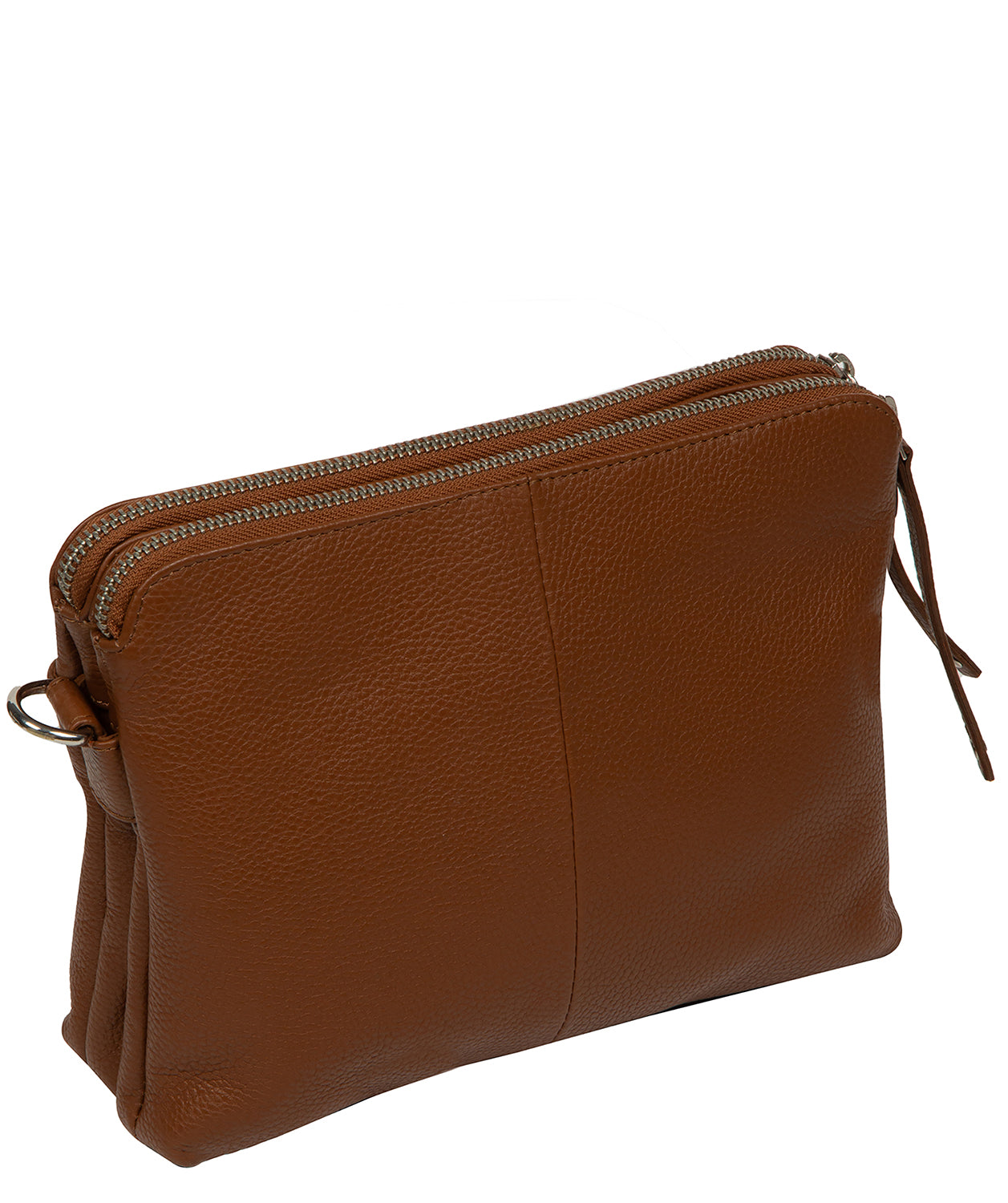 'Celia' Rich Tan Leather Cross Body Bag
