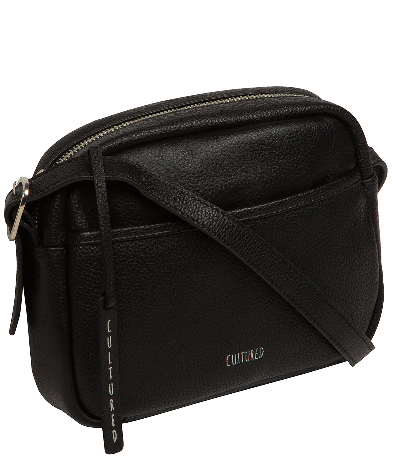 'Ariella' Black Leather Cross Body Bag