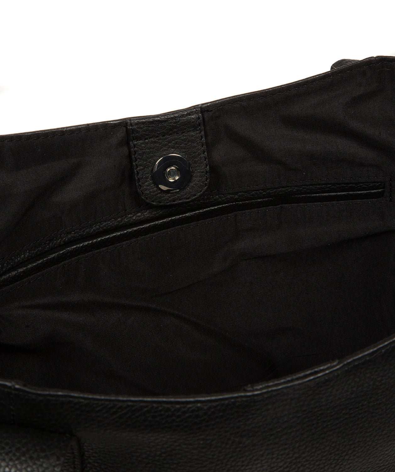 'Lisette' Black Leather Tote Bag