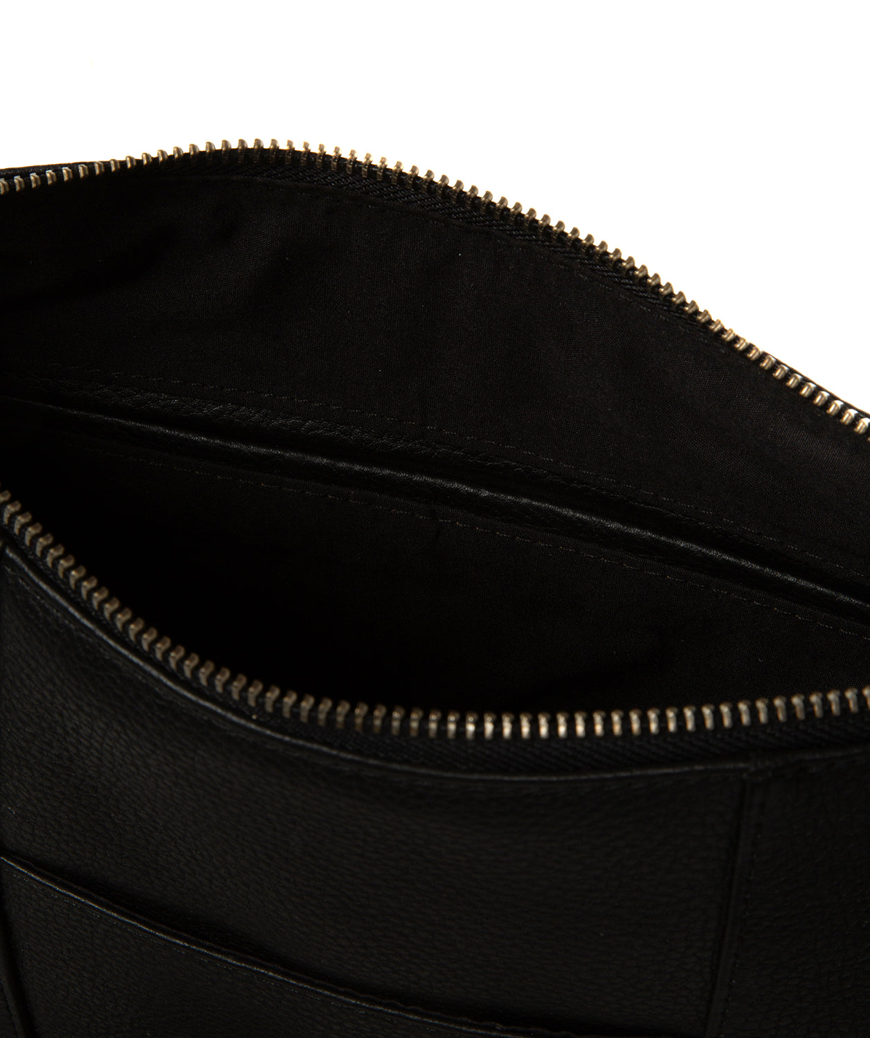 'Sylvie' Black Leather Shoulder Bag