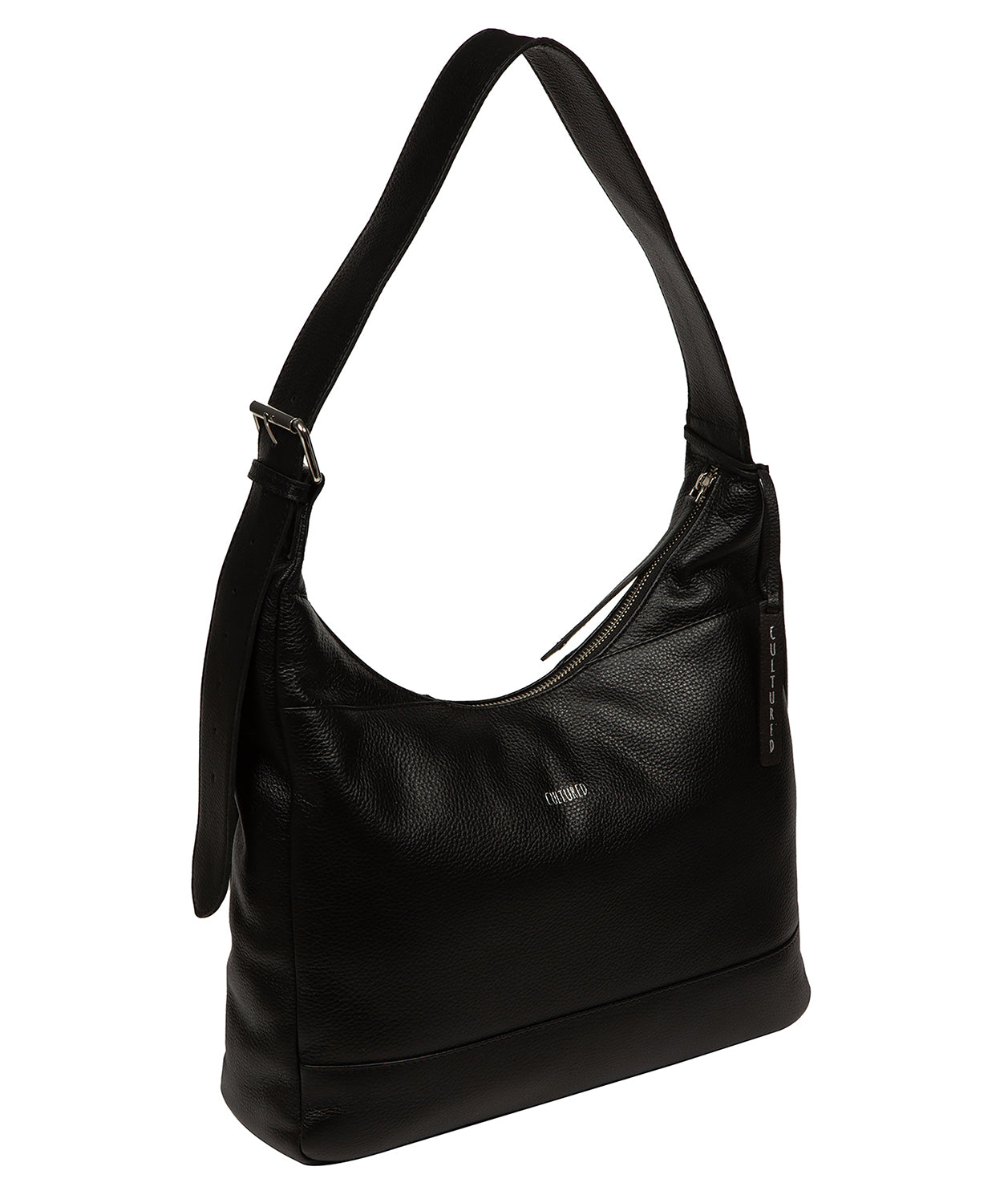 'Kovo' Black Leather Shoulder Bag
