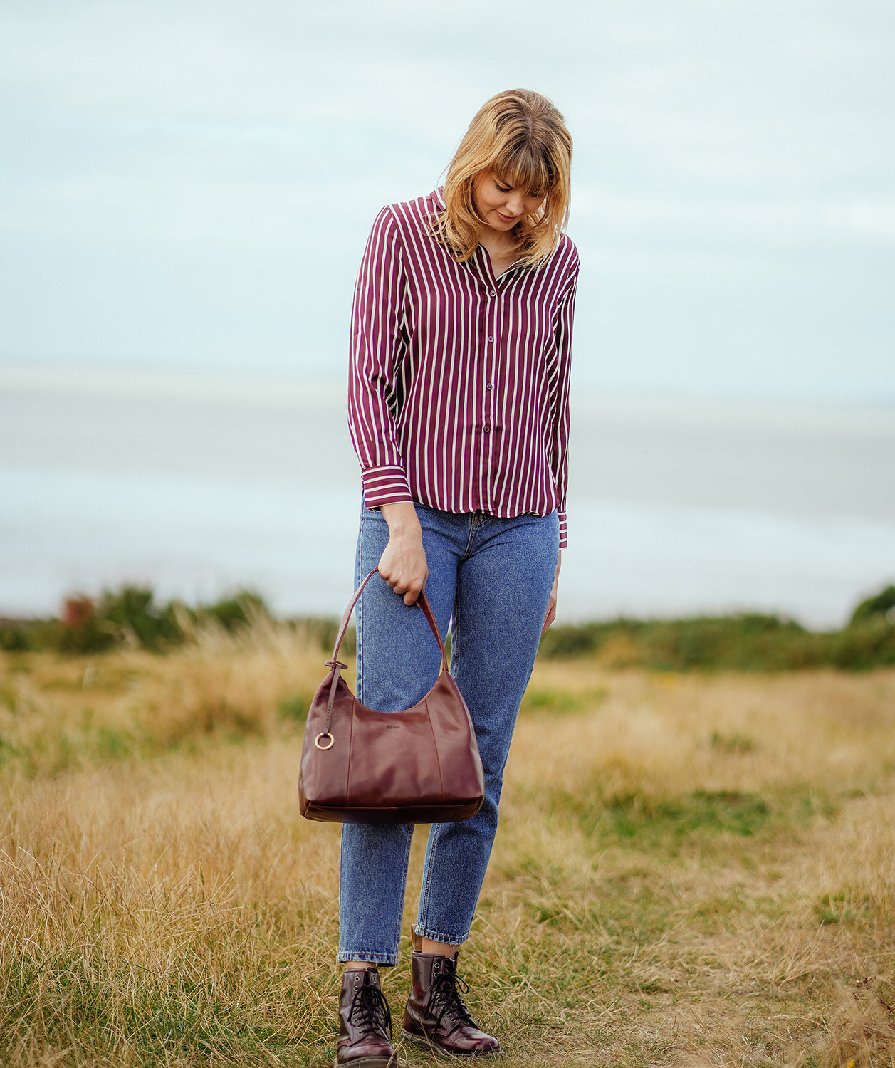 'Candy' Conker Brown Leather Handbag
