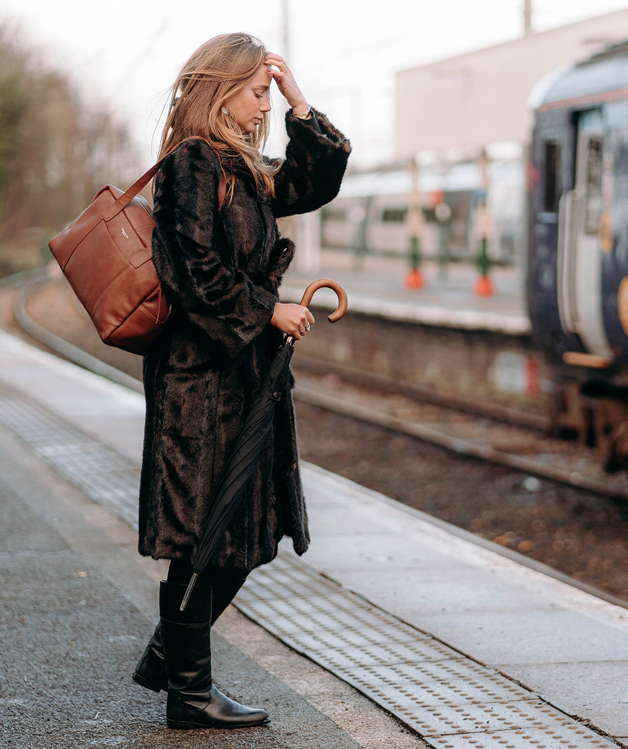 'Airgo' 'Free on Board' Rich Tan Leather Cabin Bag