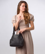 Pure Luxuries Eco Collection #product-type#: 'Colette' Black Leather Handbag