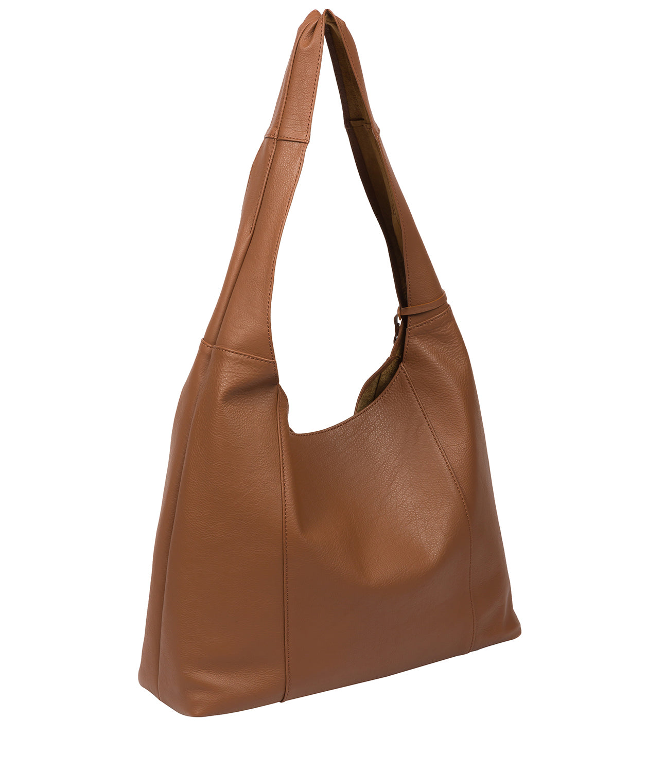 Pure Luxuries London Bags: 'Nina' Dark Tan Leather Shoulder Bag