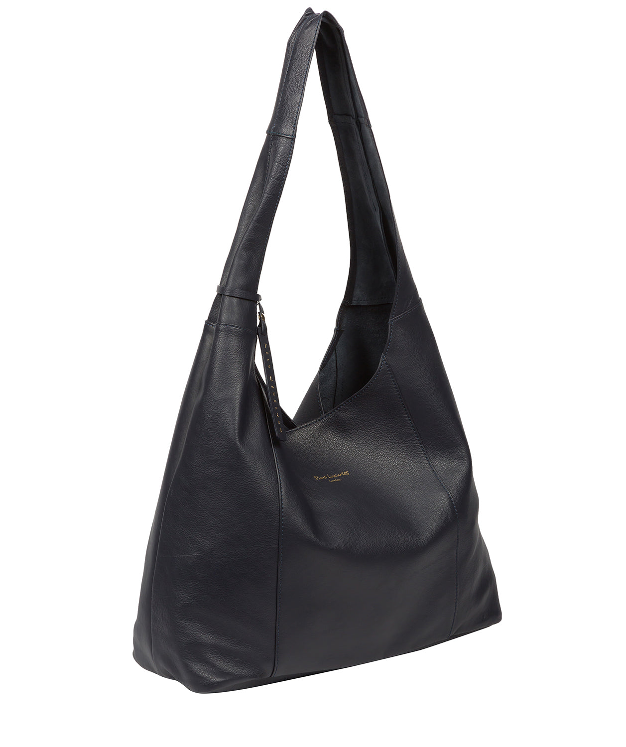Pure Luxuries Eco Collection Bags: 'Nina' Dark Navy Nappa Leather Shoulder Bag