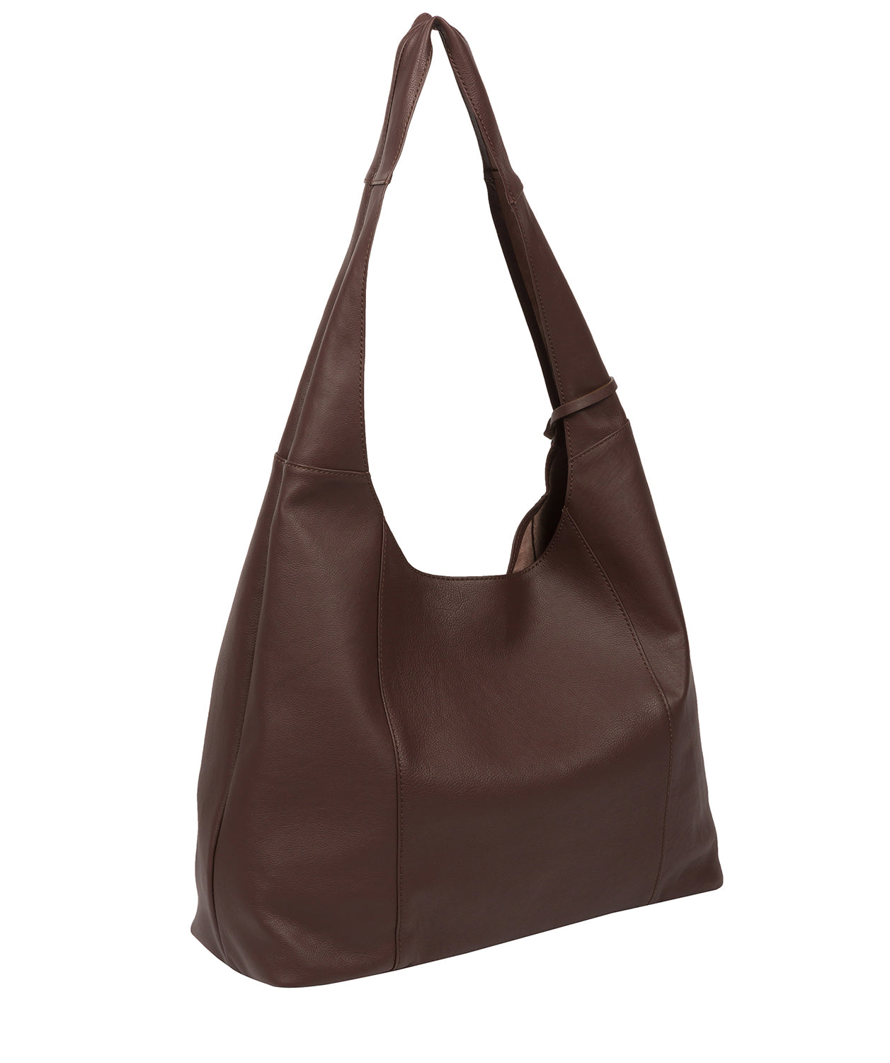 Pure Luxuries Eco Collection Bags: 'Nina' Plum Nappa Leather Shoulder Bag