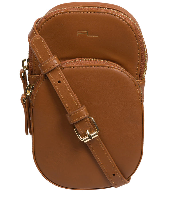 Pure Luxuries Knightsbridge Collection Bags: 'Violet' Oak Leather Cross Body Phone Bag