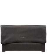 Pure Luxuries Marylebone Collection Bags: 'Amelia' Black Nappa Leather Clutch Bag