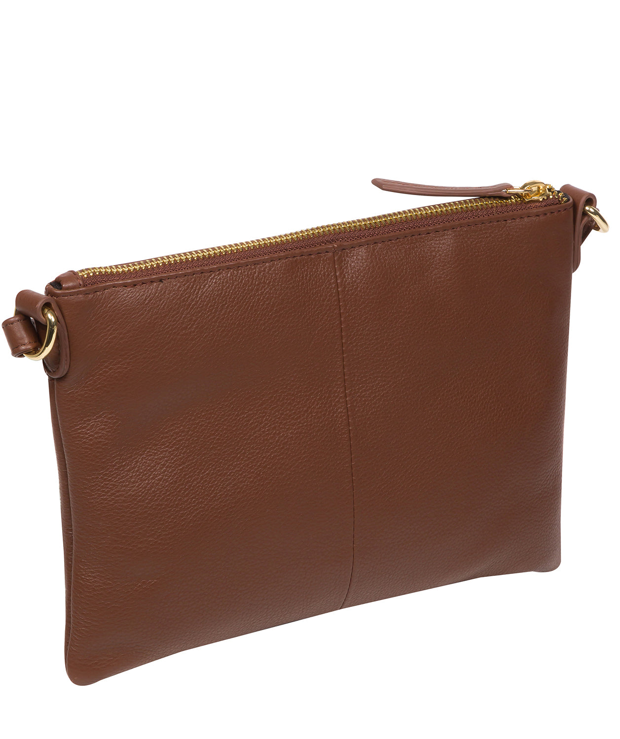 Pure Luxuries Marylebone Collection Bags: 'Hannah' Dark Tan Nappa Leather Cross Body Bag