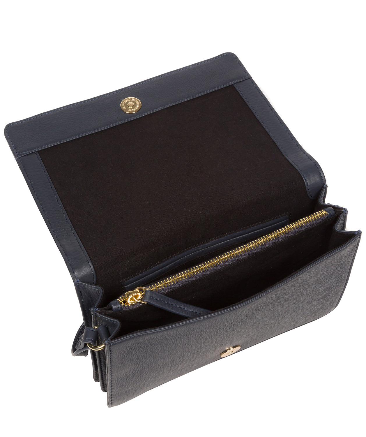 Pure Luxuries Marylebone Collection Bags: 'Gwen' Navy Nappa Leather Cross Body Bag