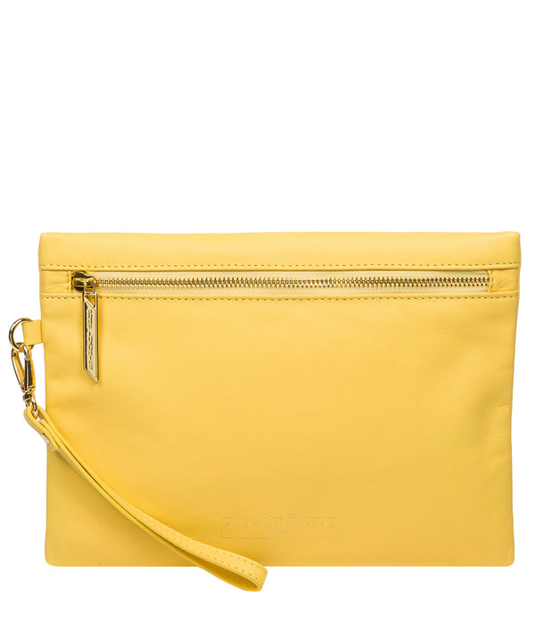 Pure Luxuries Classic Collection Bags: 'Chalfont' Lemon Drop Leather Clutch Bag