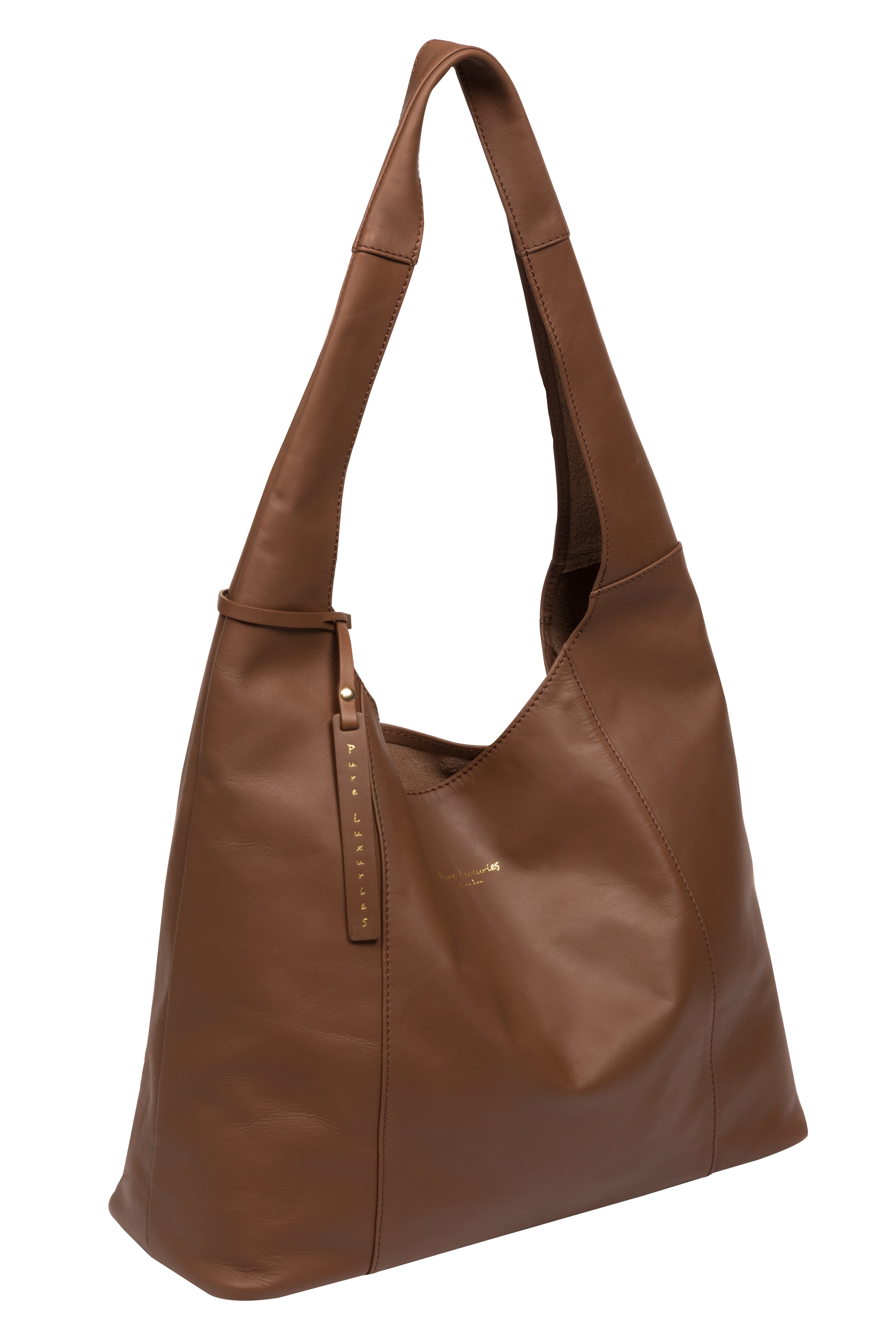 Pure Luxuries Eco Collection Bags: 'Nina' Chestnut Leather Shoulder Bag
