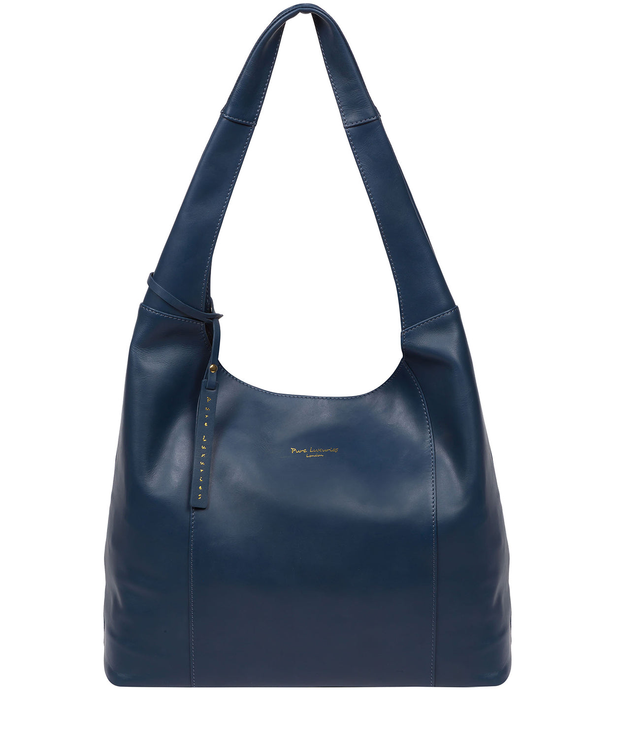 Pure Luxuries Eco Collection Bags: 'Nina' True Blue Leather Shoulder Bag