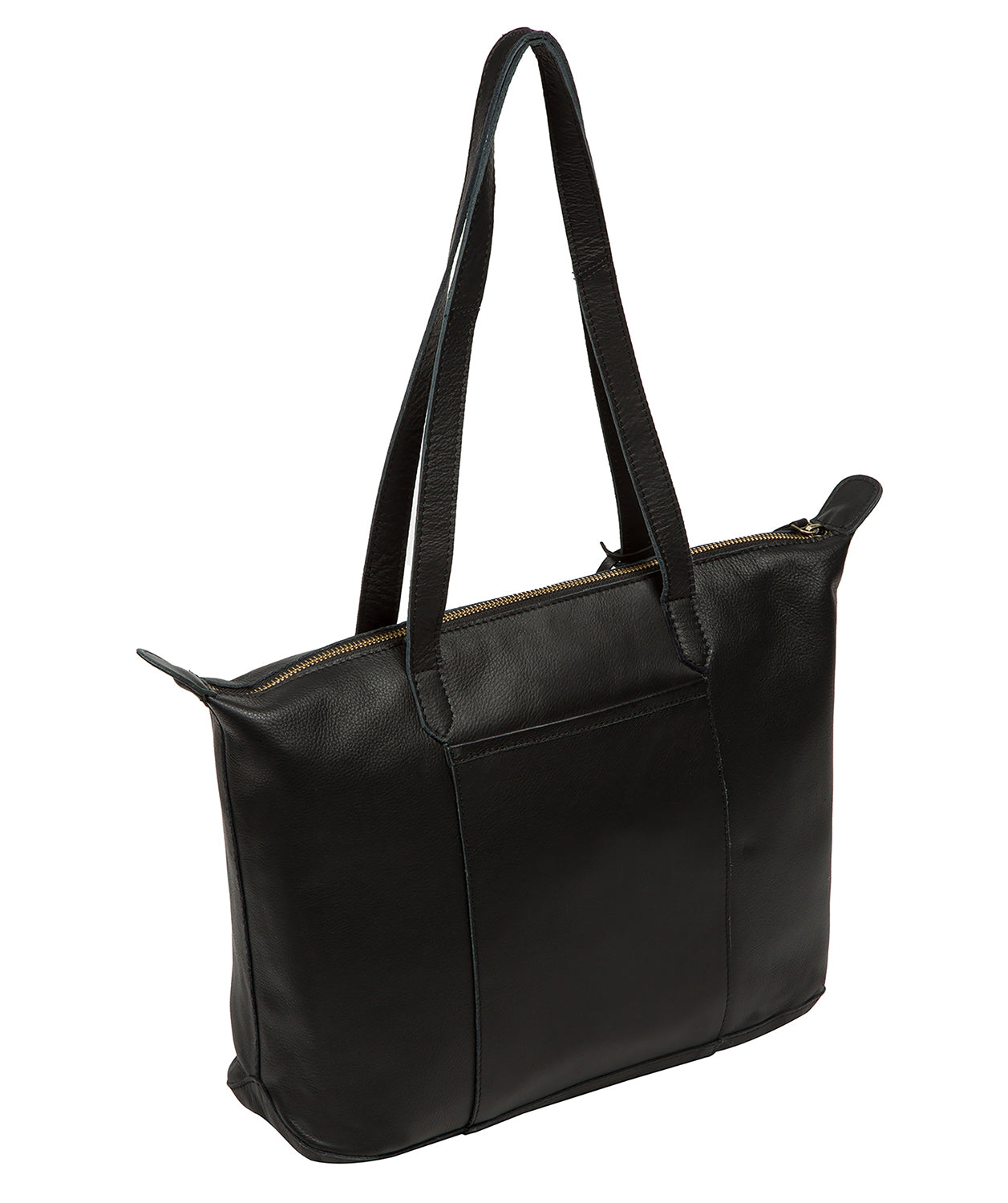 'Alcester' Black Leather Tote Bag