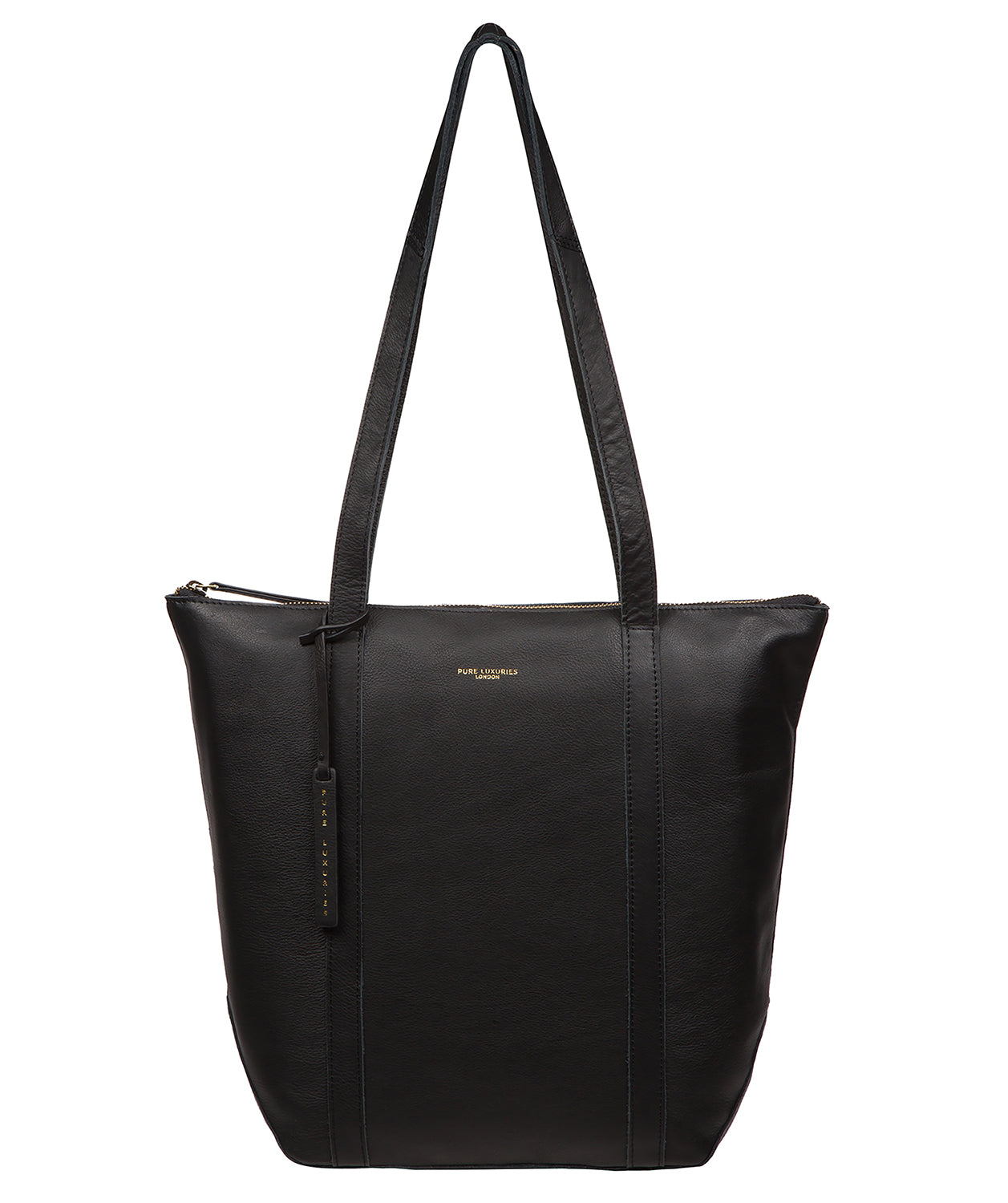 'Banbury' Black Leather Tote Bag