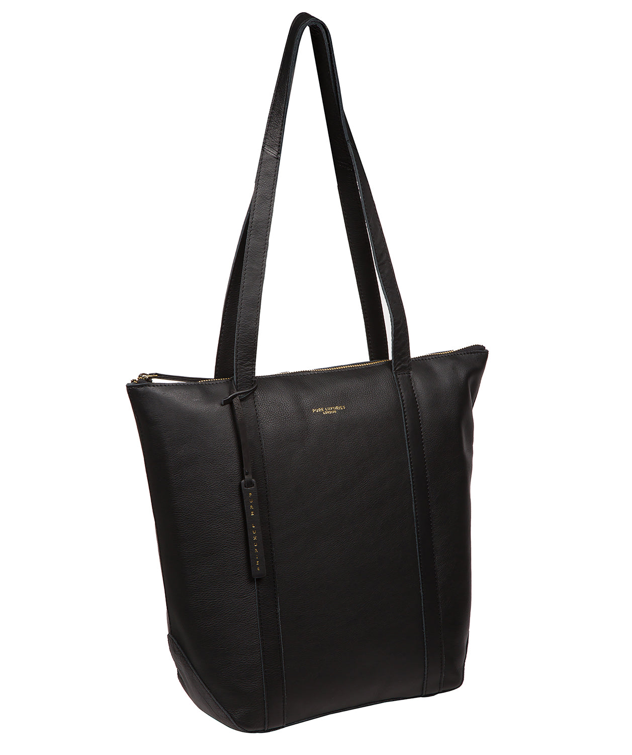 'Banbury' Black Leather Tote Bag