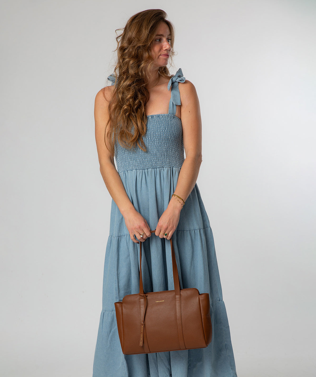 'Olney' Tan Leather Handbag
