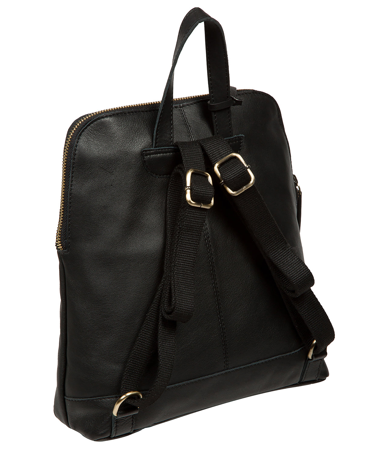 'Harrogate' Black Leather Backpack
