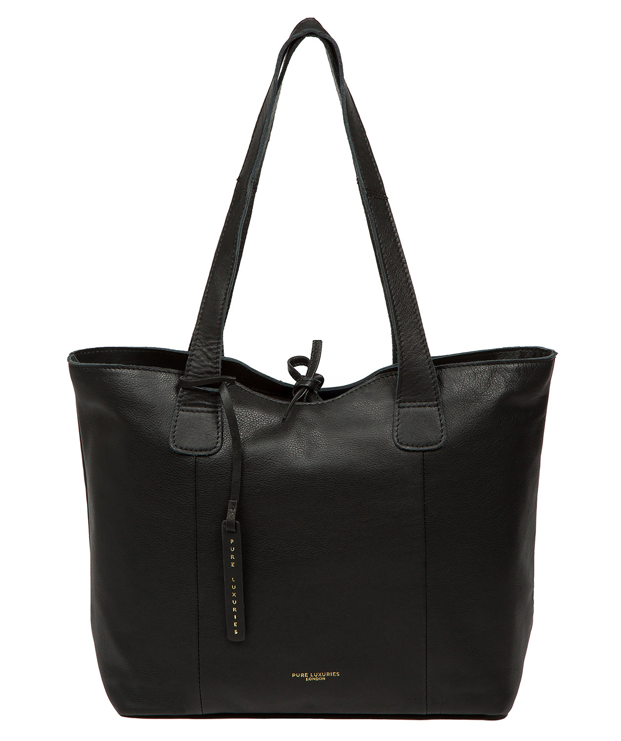 'Windsor' Black Leather Tote Bag