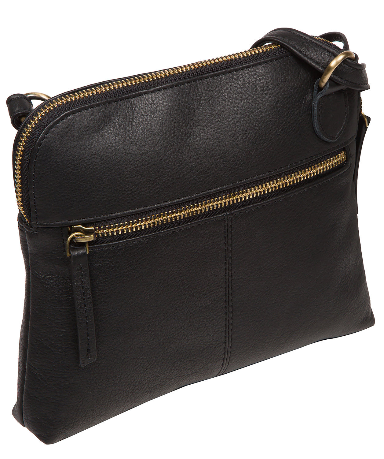 'Kirkham' Black Leather Cross Body Bag