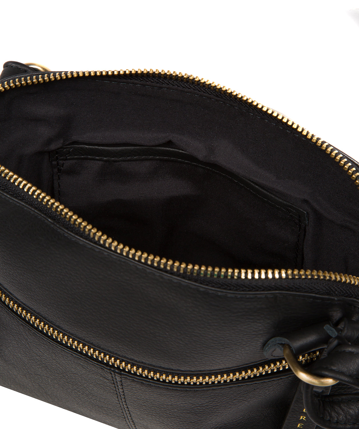 'Kirkham' Black Leather Cross Body Bag