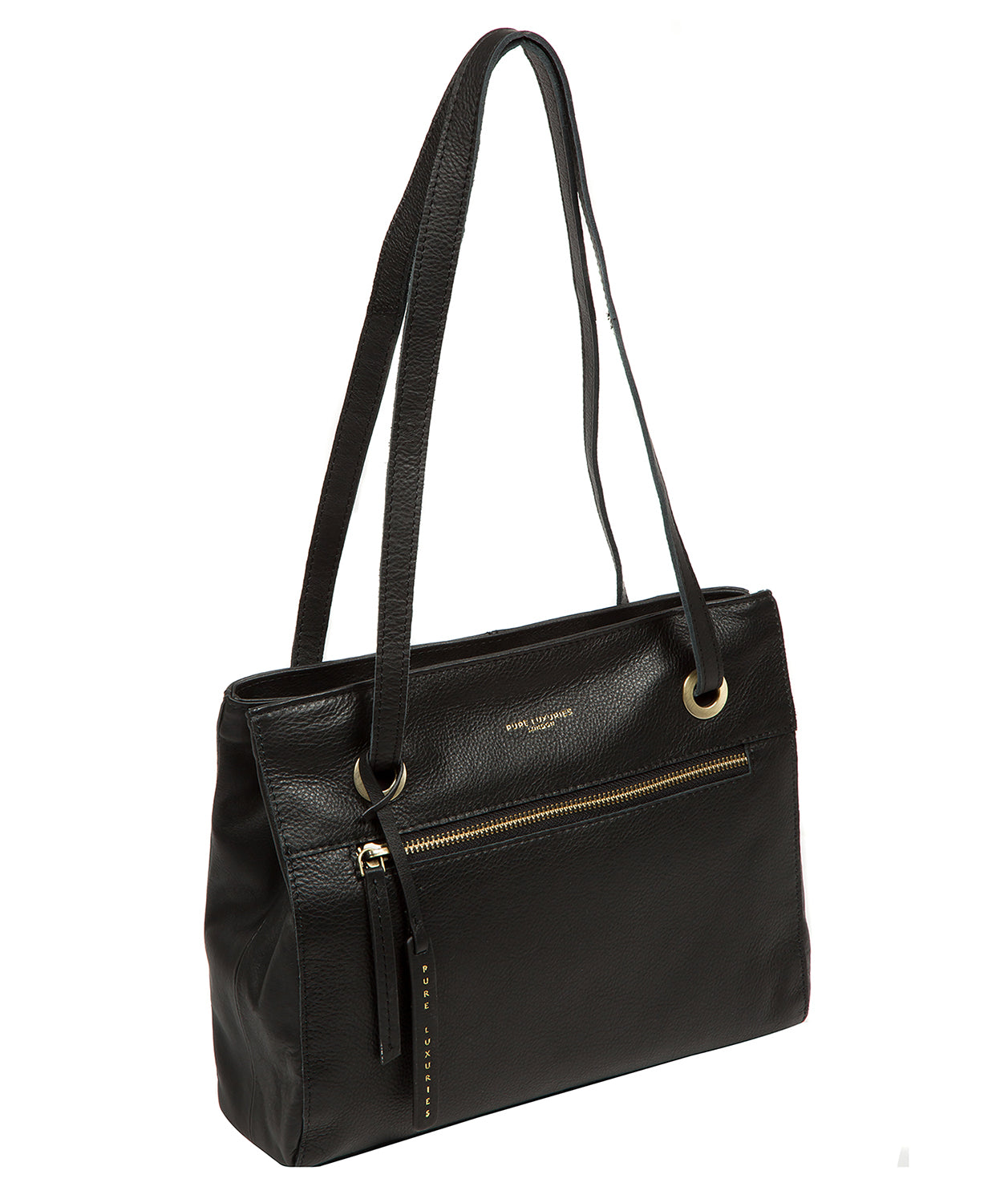 'Stratford' Black Leather Handbag