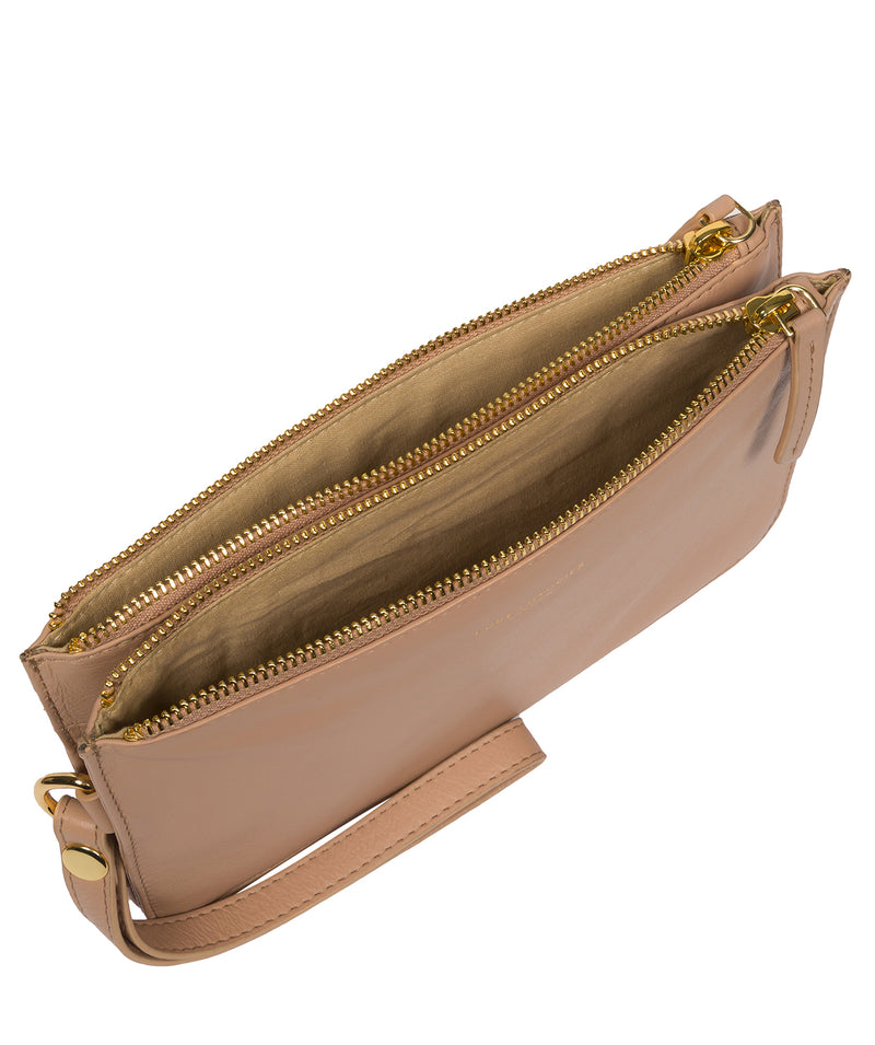 Pure Luxuries Marylebone Collection Bags: 'Addison' Latte Nappa Leather Clutch Bag